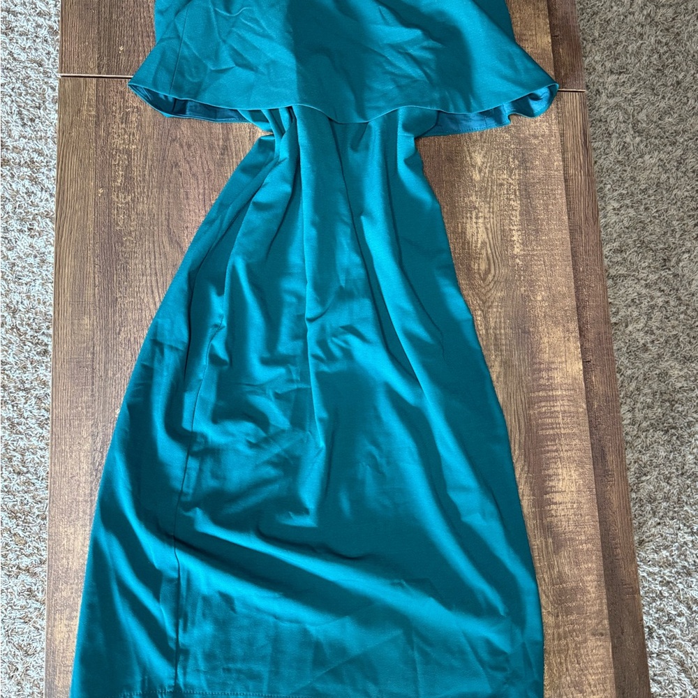 Lulu's Strapless Teal Dress